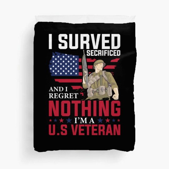I'm A US Veteran Dad Grandpa Gift Ideas Duvet Covers