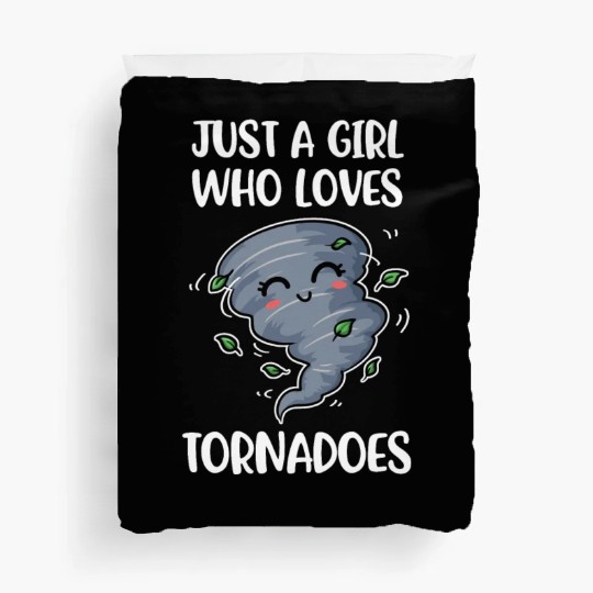 Girl Loves Tornadoes Funny Meteorology Gift Duvet Covers