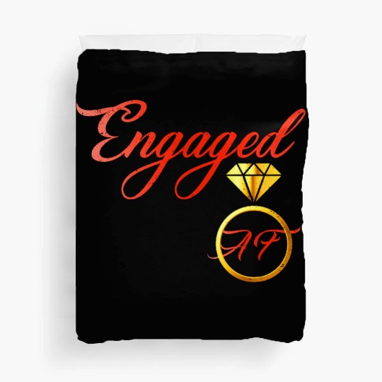 engaged af engagement valentines day Duvet Covers