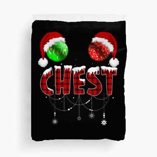 Chest Nuts Christmas Funny Matching Couple Duvet Covers