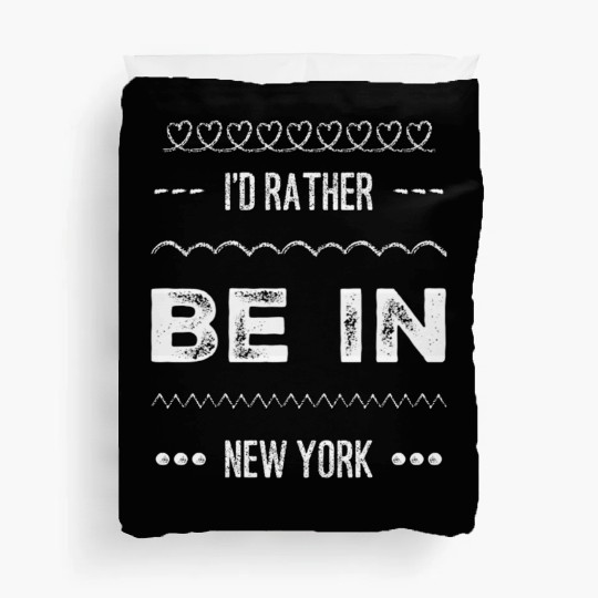 I'd rather be in New York City taxi Broadway Wall Duvet Covers