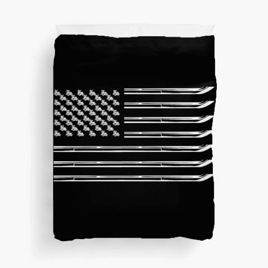 Truck Driver US FLAG, Truck, Trucker Dad Duvet Covers