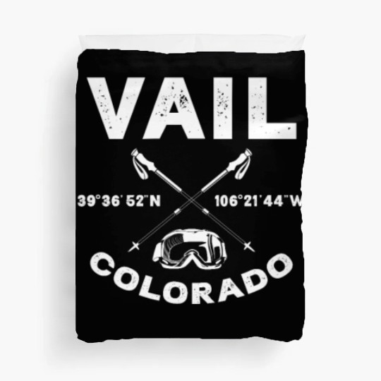 Vail Colorado, Skiing Duvet Covers