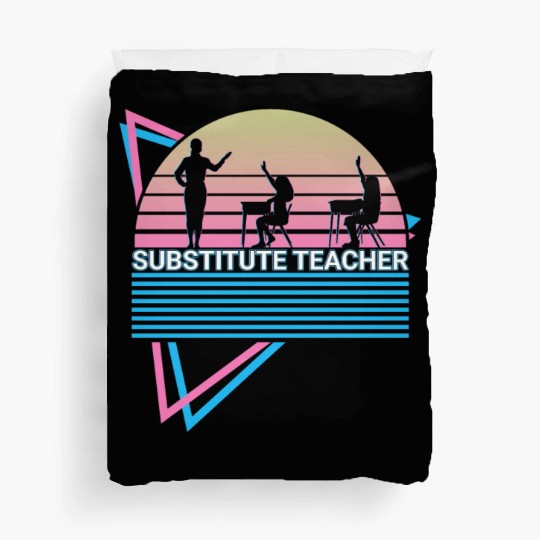 Substitute Teacher Retro Duvet Covers
