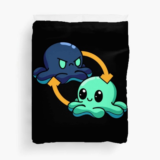 Reversible Octopus Emotional Switch Leisure Duvet Covers