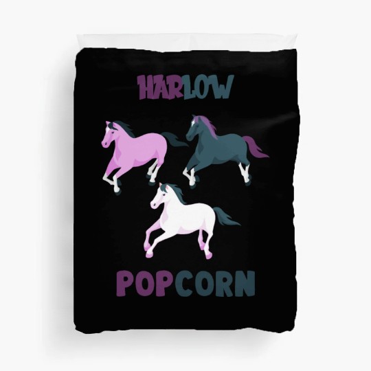 Harlow And Popcorn Merch Popcorn The Pony Duvet Covers