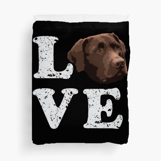 I Love My Chocolate Lab Labrador Retriever Dog Duvet Covers