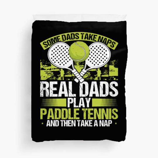 Paddle Tennis Player Match Dad Papa Fathers Day Duvet Covers