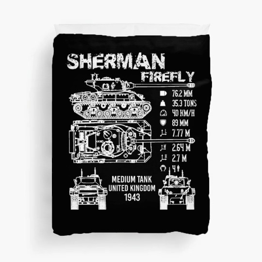 Sherman Firefly Tank Specifications Duvet Covers