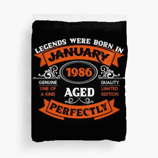 Legends Were Born In January 1986 Birthday Gift Duvet Covers