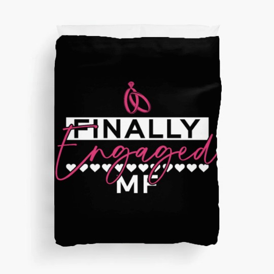 Finally Engaged MF - Bride Bachelorette Party Duvet Covers