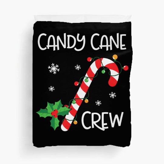 Candy cane crew/ merry christmas Duvet Covers
