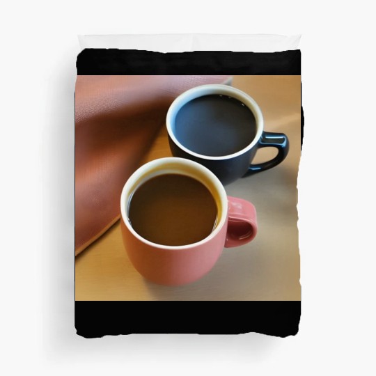 Coffee mugs for coffee drinkers Duvet Covers