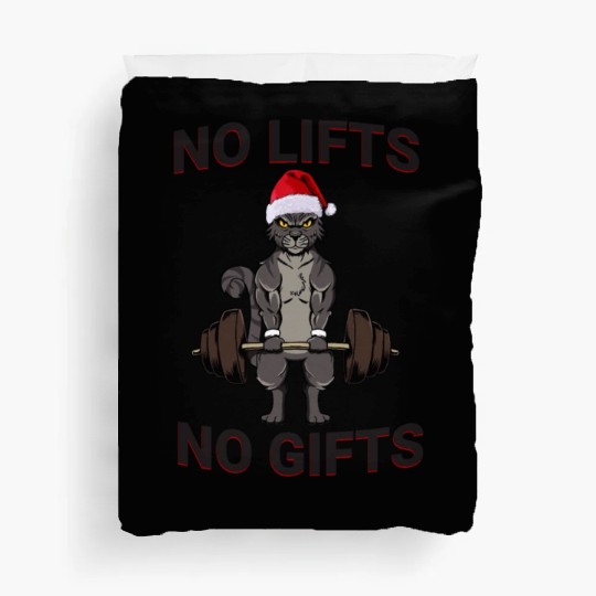 Funny No Lifts No Gifts Christmas Workout Duvet Covers