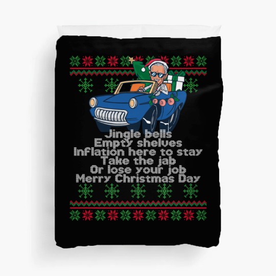 Jingle Bells Empty Shelves Inflation Here Funny Ch Duvet Covers