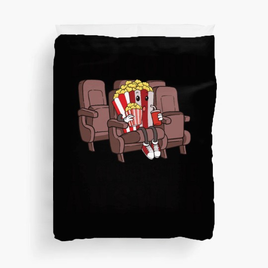 Movie Watching Cinema Popcorn Binge Watching Duvet Covers