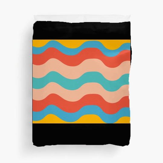 abstract wavy pattern VSCO Aesthetic Color300 Duvet Covers