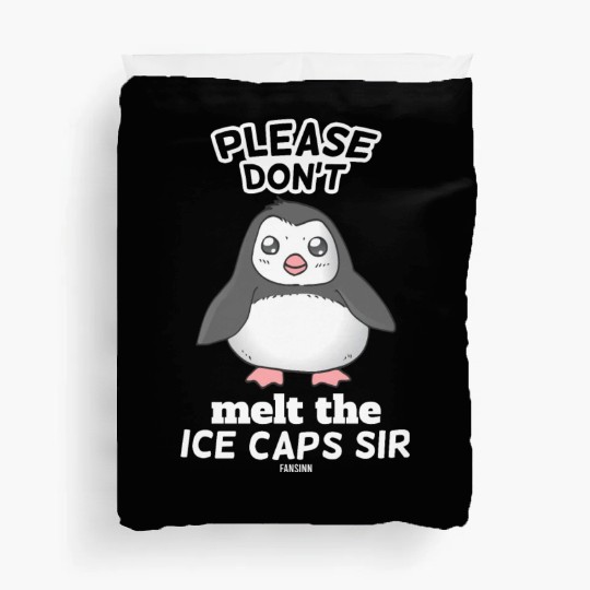 Penguin on the south pole nature conservation Duvet Covers