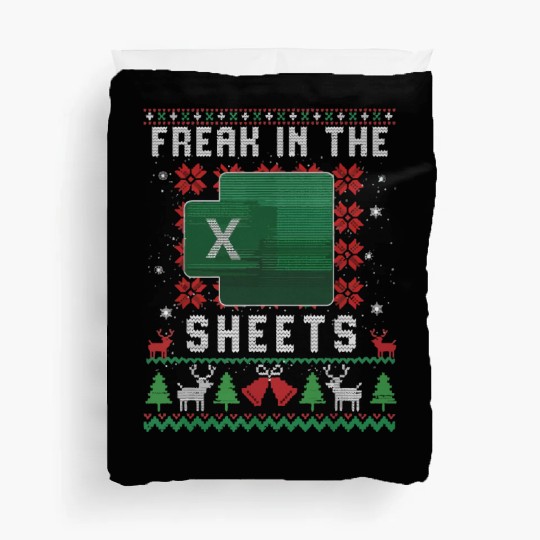 Freak In The Sheets Excel Ugly Christmas Sweater Duvet Covers