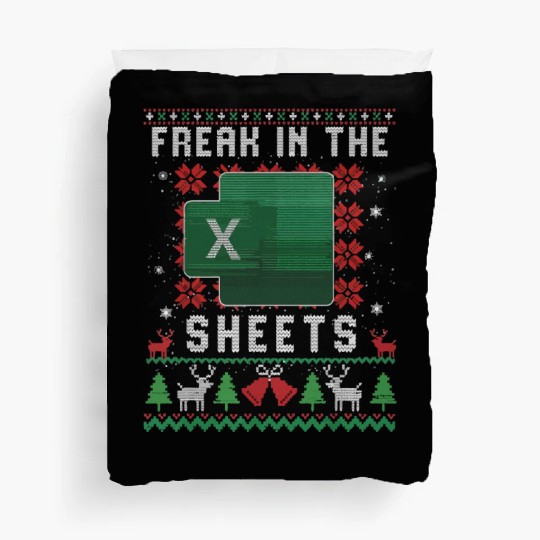 Freak In The Sheets Excel Ugly Christmas Sweater Duvet Covers