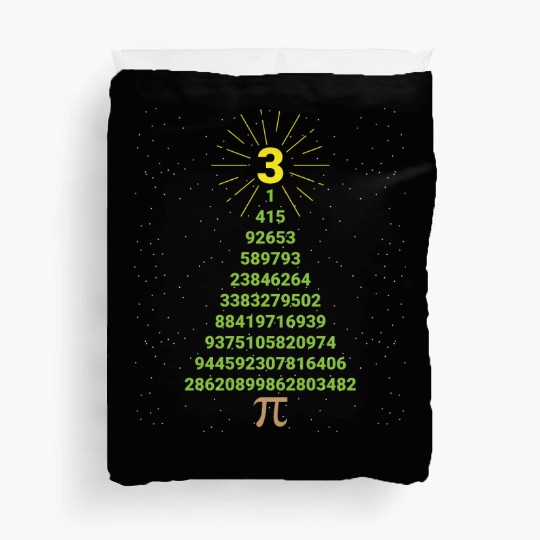 Funny Pi Christmas Tree Math Teacher Duvet Covers