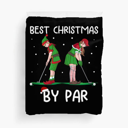 Golf Elf Pun Golfer Christmas Golfing Duvet Covers