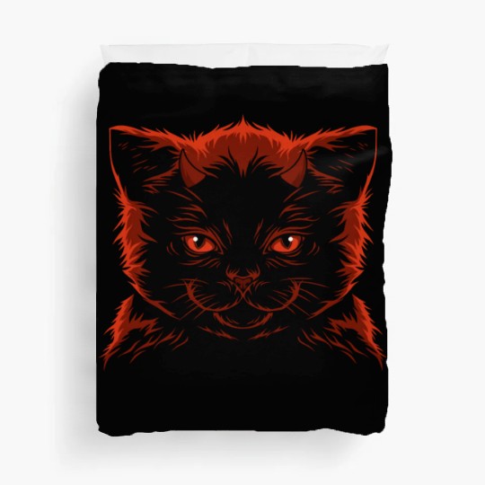 Devil cat Duvet Covers