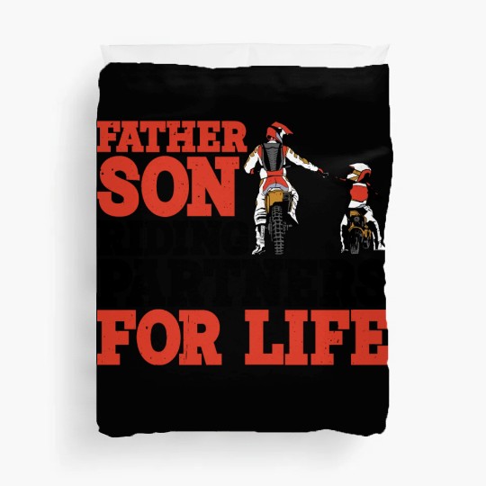 Father Son, Riding Partners For Life 3 Duvet Covers