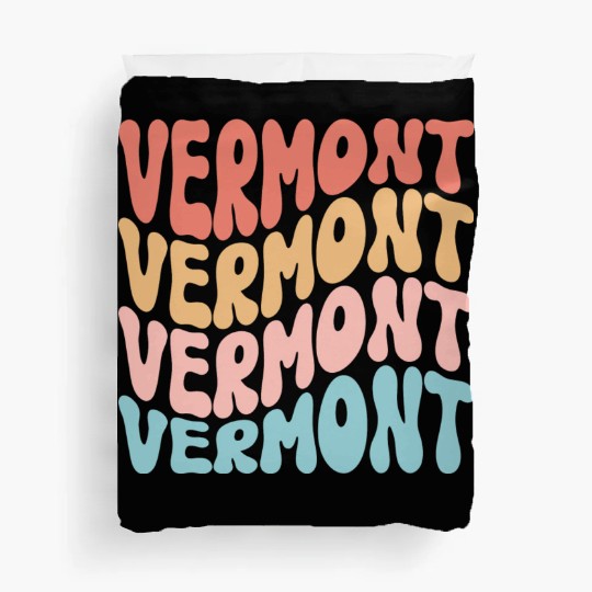 Retro Vermont Use State Duvet Covers