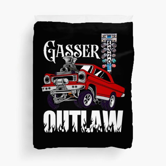 Gasser Outlaw Class Vintage Drag Racing Race Car Duvet Covers