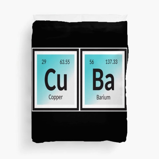 Cuba | Periodic Table of Elements Duvet Covers