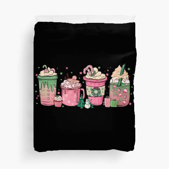 Hot Chocolate Cup Peppermint Mocha Duvet Covers