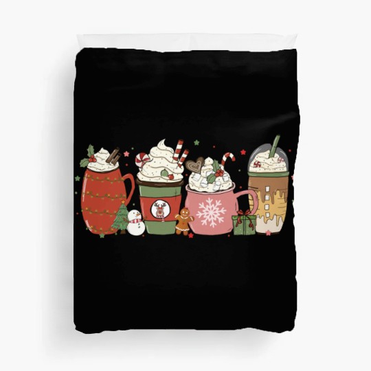 Hot Chocolate Cup Peppermint Mocha Duvet Covers