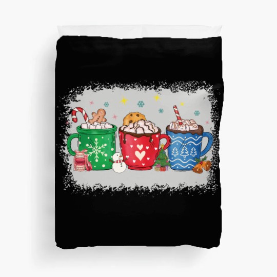 Christmas Hot Chocolate Peppermint Mocha Duvet Covers