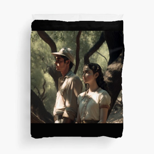 screengrab from a 1920s film scene beautiful Duvet Covers