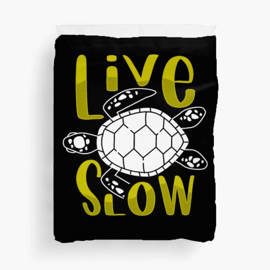 Relax and Live Slow Sea Turtle Beachy Vacation Duvet Covers