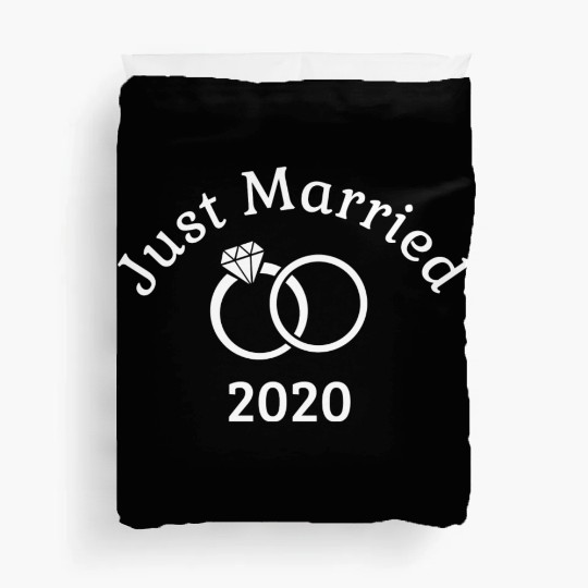 Matching Couple Bride Groom Newlywed Just Married Duvet Covers