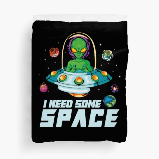Alien Extraterrestrial Area 51 UFO Space Geek Gift Duvet Covers