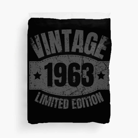 60 Years Vintage 1963 Retro 60th Birthday Duvet Covers
