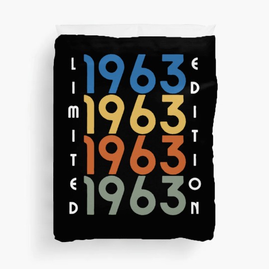 60 Years Vintage 1963 Retro 60th Birthday Duvet Covers