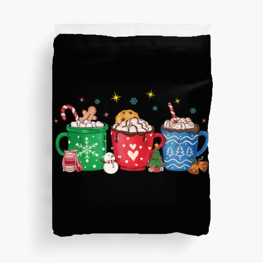 Christmas Hot Chocolate Cup Duvet Covers