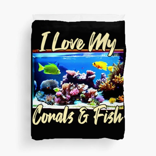 Saltwater aquarium coral fish Duvet Covers