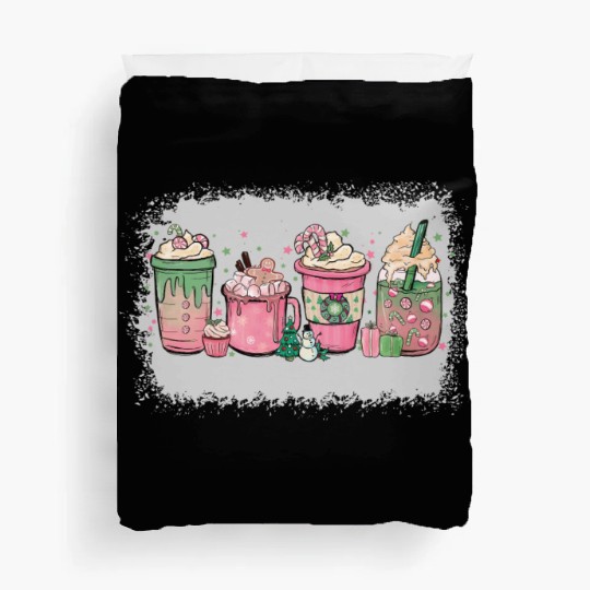 Hot Chocolate Cup Peppermint Mocha Duvet Covers