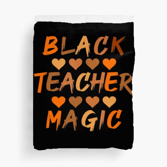 Black History Month Black Teacher Magic African Duvet Covers