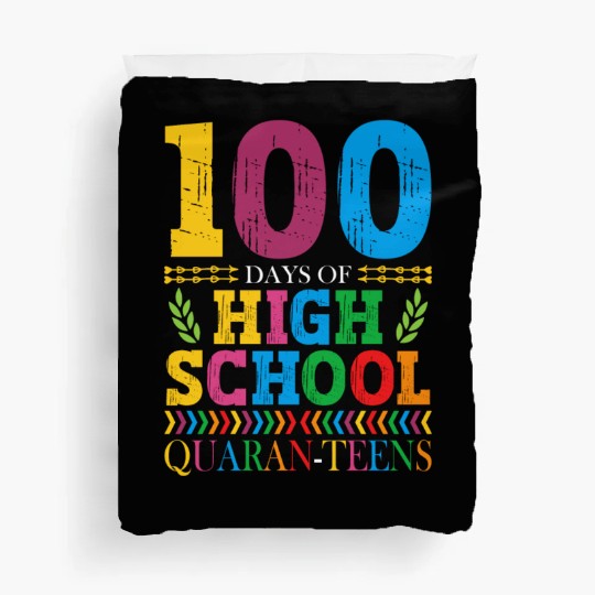 100 Days Of High School Quaran-teens Masked Duvet Covers