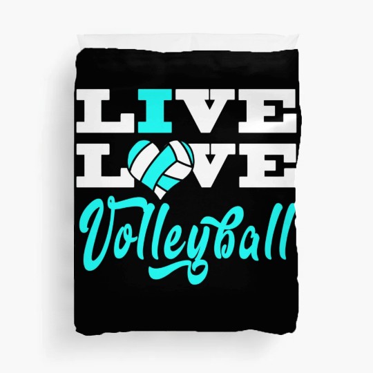 Volleyball Live Love Light Blue For Girlsns Duvet Covers