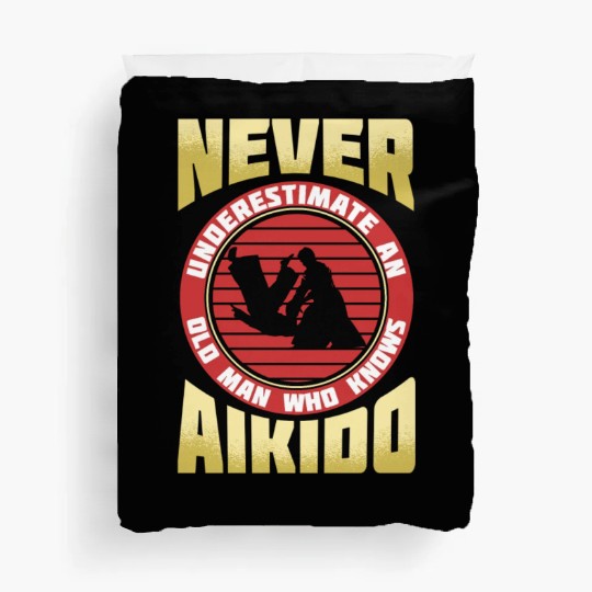 Aikido Old Man Japan Taekwondo Karate Martial Arts Duvet Covers