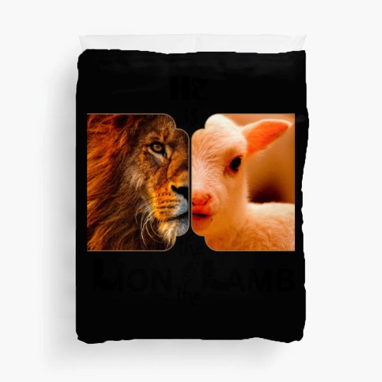He is the Lion and the Lamb Duvet Covers