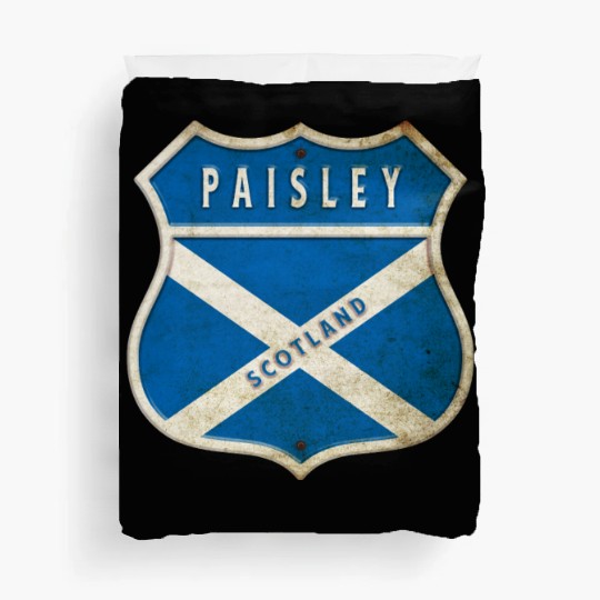 Paisley Scotland coat of arms flag design Duvet Covers