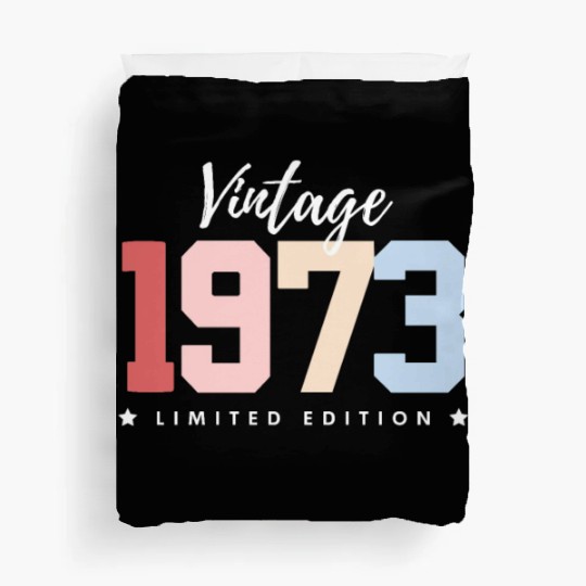 50 Years Vintage 1973 Retro 50th Birthday Duvet Covers